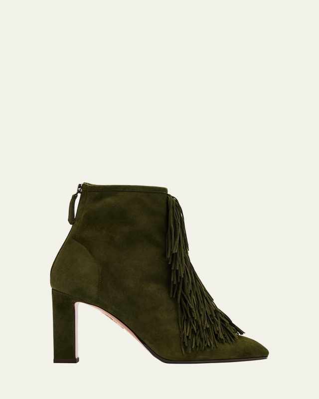 Gytane Suede Fringe Booties